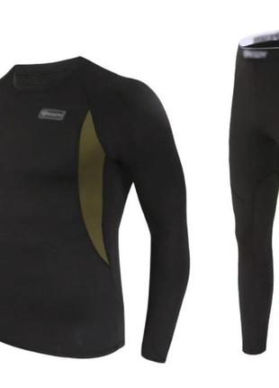 Комплект термобілизни ja-09 (чорний) (флісова, термобілизна, зимовий, тактичне) xxxl, sl, комплект термобілизни, зимовий