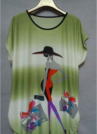 Туника  с принтом