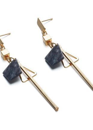 Сережки крапельки,гвоздики геометрія в стилі zara