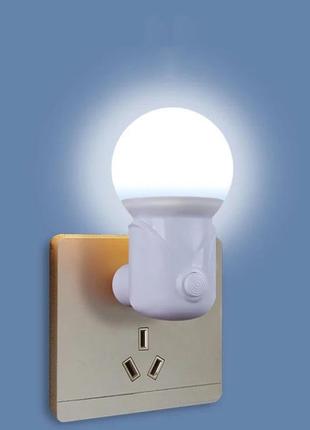 Ночной светильник ночник в розетку 220 вольт светодиодный розеточный