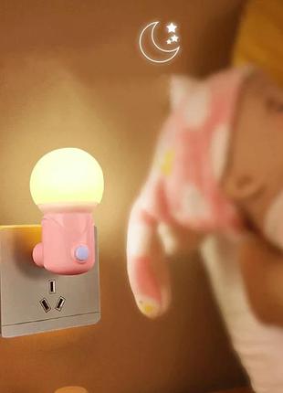 Ночной светильник ночник в розетку 220 вольт светодиодный розеточный