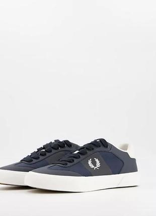 Синие кожаные кеды fred perry1 фото