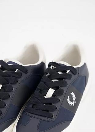 Синие кожаные кеды fred perry2 фото