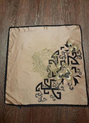 Брендовый шелковистый платок на шею от mexx, обшитый вручную