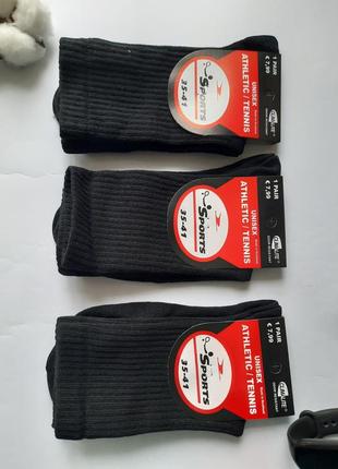 Носки высокие тенниски 35-41 размер черные