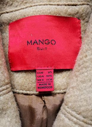 Базовое шерстяное пальто mango цвета camel xs-s4 фото