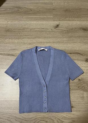 Укорочена кофтинка з коротким рукавом