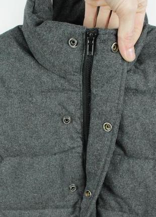 Стильна тепла вовняна жилетка h&amp;m wool-blend padded gilet gray2 фото