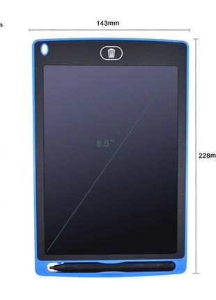 Lcd-планшет для малювання writing tablet 8.5 дюймів, дошка для малювання, планшет для нотаток2 фото