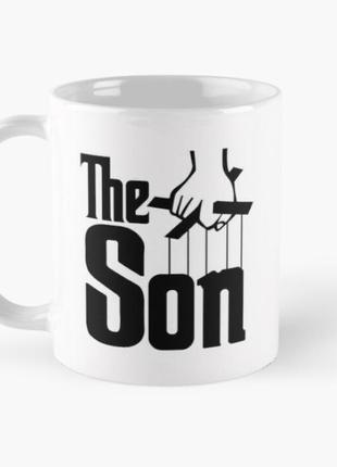 Чашка керамическая кружка с принтом сын the son для сына белая 330 мл