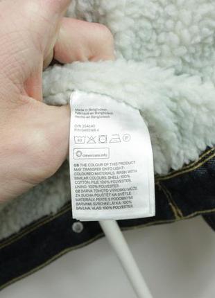 Джинсова куртка шерпа h&amp;m denim sherpa jacket9 фото