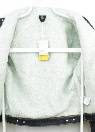 Стильна джинсова куртка шерпа h&amp;m6 фото