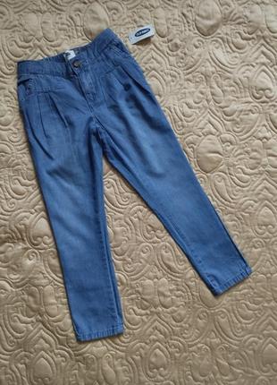 Нові легкі літні джинси для дівчинки old navy на 5 р. брюки штани на защіпи стильні