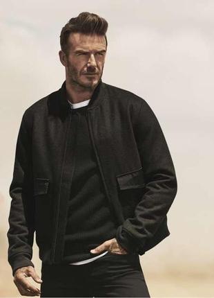 Стильная куртка бомбер h&amp;m david beckham wool bomber9 фото