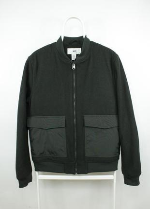 Стильна куртка бомбер h&m david beckham wool bomber