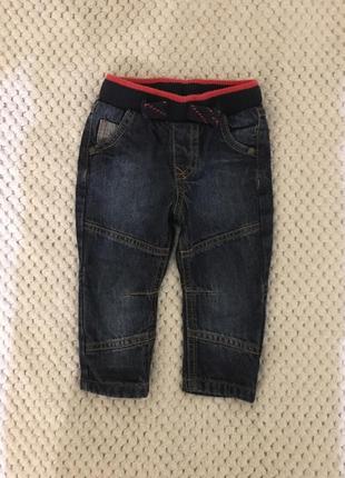 Крутые джинсы на подкладке f&f 6-9 мес