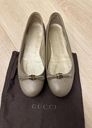 Туфли балетки gucci, размер 37, оригинал1 фото