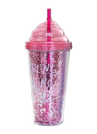 Стакан рожевий