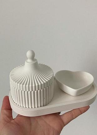 Набор шкатулка и сердечко на подставке