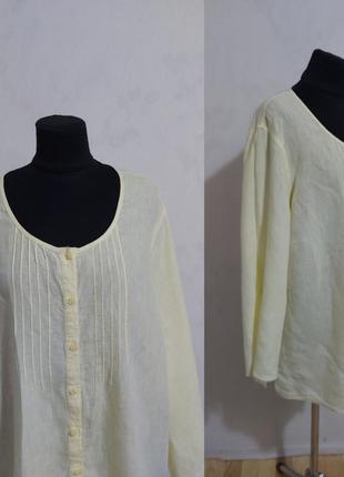 Льняна рубашка, блуза 100%- лен barbara lebek2 фото
