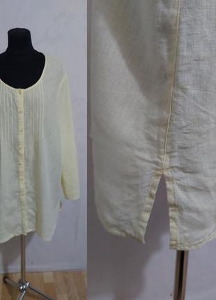 Льняна рубашка, блуза 100%- лен barbara lebek3 фото