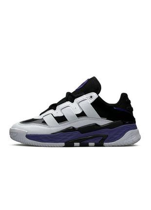 Чоловічі кросівки adidas originals niteball white black purple