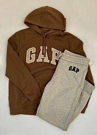 Коричневе м'яке худі gap, original
