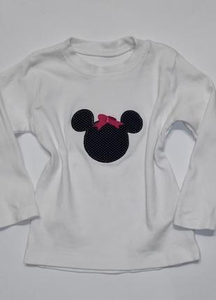 ❤️ футболка длинный рукав кофта минни маус микки маус minnie mouse хлопковая котон хлопок