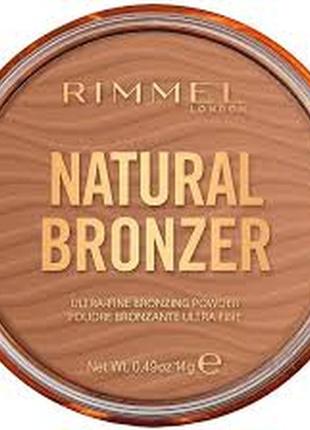 Natural bronzer от rimmel london водостойкая бронзирующая пудра