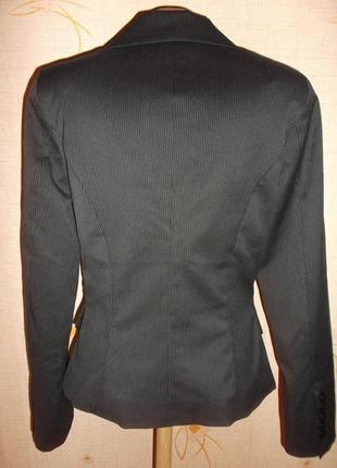 Пиджачек классика черный к мелкую полосочку распродажа р. s - clockhouse3 фото