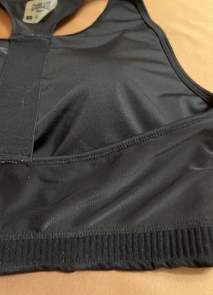 Чорний бодік з паралоном для спорту6 фото