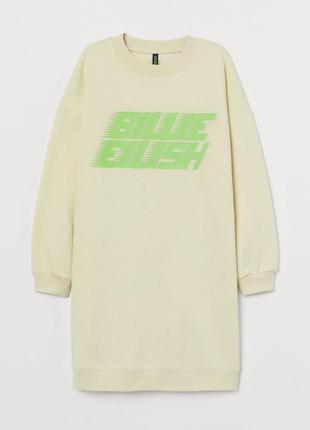 Плаття світшот худі на флісі  h&m billie eilish р.xs(нове)