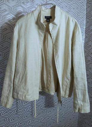 Ann taylor/льняной жакет-куртка  американского бренда в стиле annette görtz
