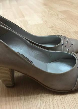 Туфли модельные zanon & zago натуральная кожа р.37-37,5 ст.24-24,5см