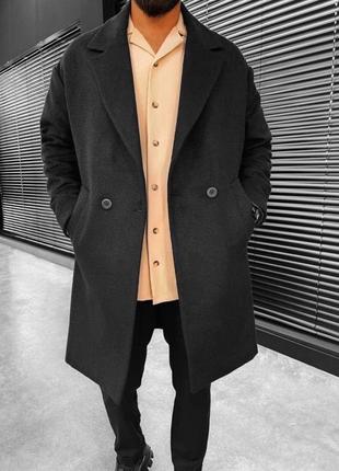 Мужское пальто / качественное пальто в черном цвете на каждый день