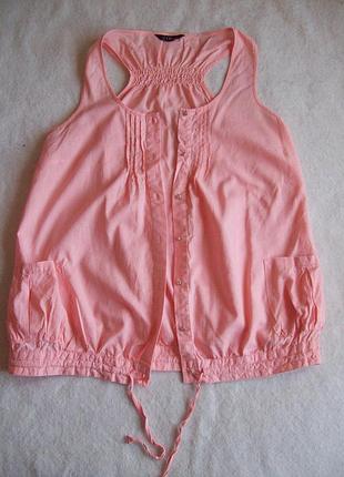 Майка туника лён хлопок, длина 75 см.