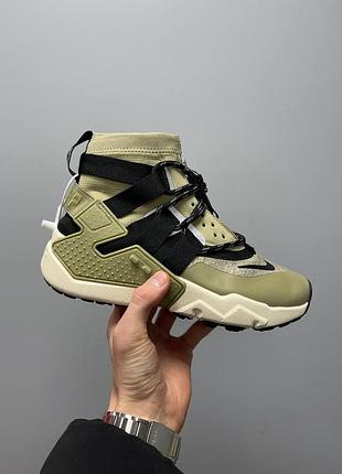 Мужские кроссовки nike air huarache gripp khaki / smb