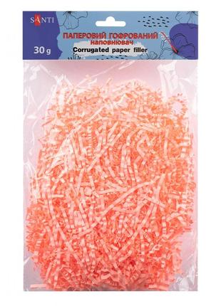 Наповнювач паперовий гофрований santi, 30 г, колір рожевий1 фото