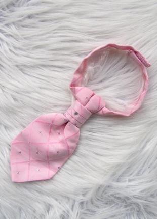 Стильный галстук  на липучке с декором