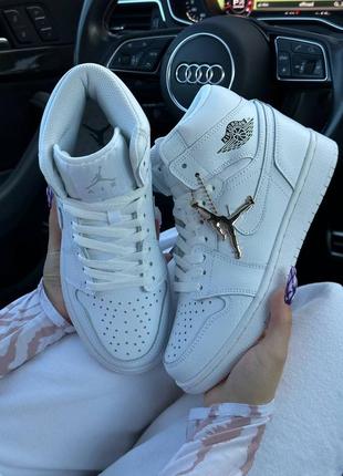 Женские nike air jordan high all white