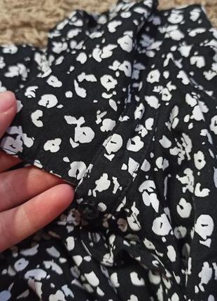 Оригинальная приятная к телу блуза черно-белый леопард8 фото