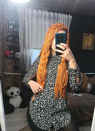 Оригинальная приятная к телу блуза черно-белый леопард9 фото