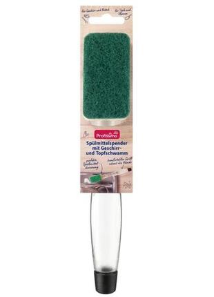 Губка для миття посуду з ручкою-дозатором profissimo geschirr - und topfreiniger mit...