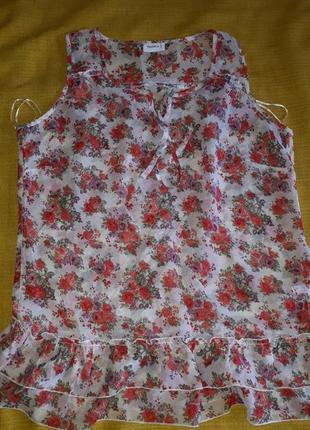 Блуза німеччина квіточки р. 54/56