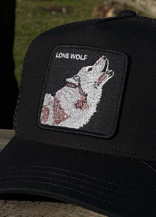 Оригинальная черная кепка с сеткой goorin bros. lone wolf animal farm trucker 101-0389-blk3 фото