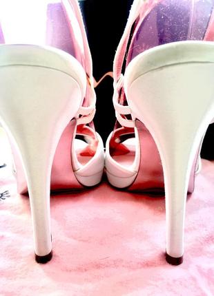 Босоножки белые nina shoes из сша, 38 р.2 фото