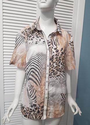 Легкая качественная хлопковая блуза рубашка witteveen