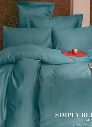 Постельное белье issimo home simply blue сатин евро