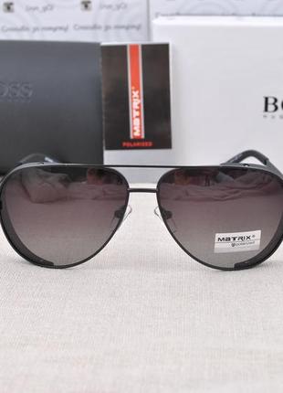 Фирменные солнцезащитные мужские очки matrix polarized mt8490 капля авиатор с шорой2 фото
