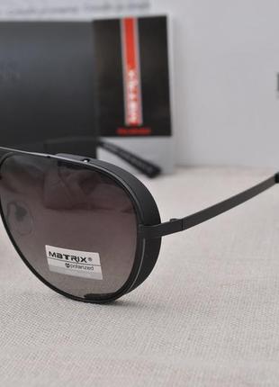 Фирменные солнцезащитные мужские очки matrix polarized mt8490 капля авиатор с шорой8 фото